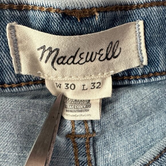 Madewell Mens 30X32 Jeans Athletic Slim Distressed Light Denim Wash Jeans - Picture 7 of 10